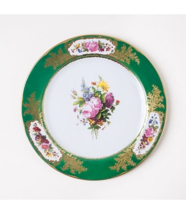 Sevres Green Tin Plate 10"