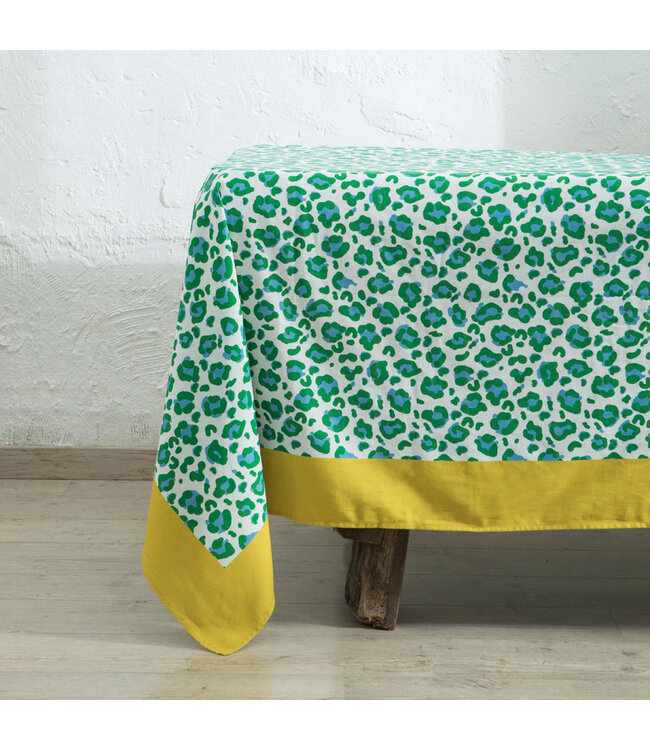 Green Leopard Tablecloth 160 x 270