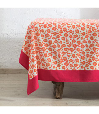 Mahe Homeware Pink Leopard Tablecloth 160 x 270