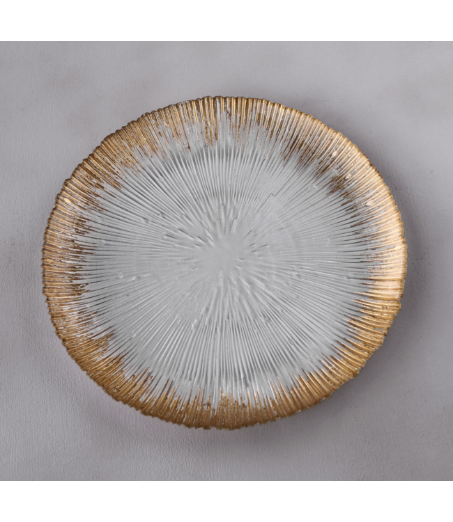 GLASS Radiant Charger Plate (Clear & Gold)