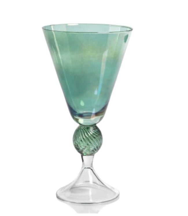 Estelle Colored Wine Stemmed Glasses - Set of 2 {Kelly Green}