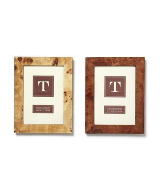Two's Company Burled Wood Frame Light Brown 5 x 7 (sold separately)