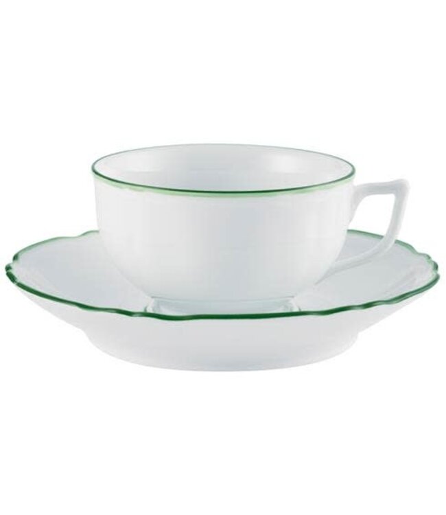 Raynaud Touraine Dble Flt Grn - Tea Cup Extra Without Foot D-3.8 in 8.5 oz