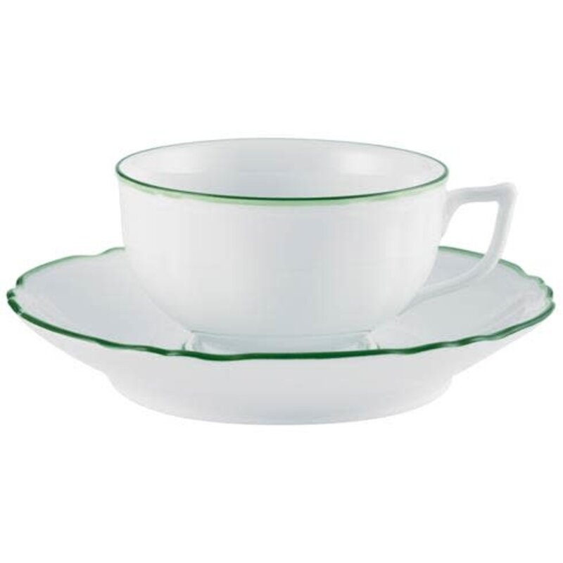 Raynaud Raynaud Touraine Dble Flt Grn - Tea Cup Extra Without Foot D-3.8 in 8.5 oz