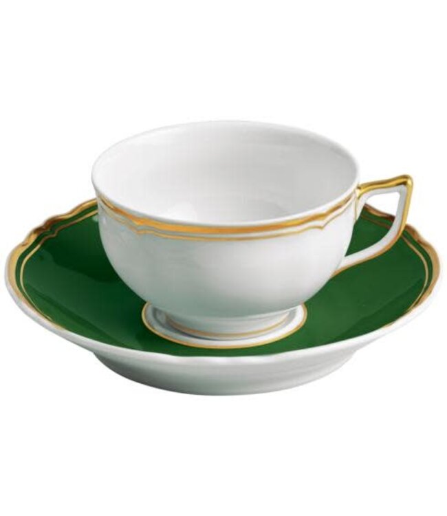 Raynaud Mazurka Or Green - Tea Saucer Extra 6.3 in