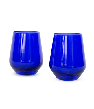 Estelle Estelle Colored Wine Stemless Set of 2 {Royal Blue}