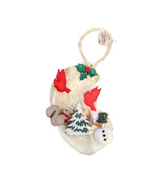Michelle Savoy Oyster Cardinal Ornament