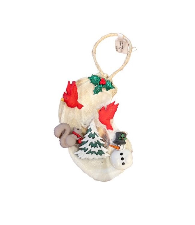 Oyster Cardinal Ornament