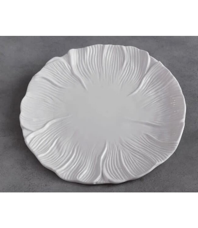 VIDA Lettuce 11'' Dinner Plate Set of 4 (white)