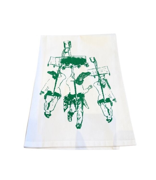 Monique Perry Alligator Pelican Flambeaux Tea Towel