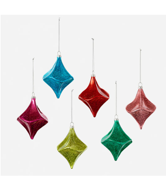One Hundred 80 Degrees Top Ornament Glass 5" Assorted Colors Sold Sep.