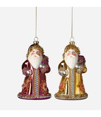 One Hundred 80 Degrees Baroque Santa Ornament 6.25"