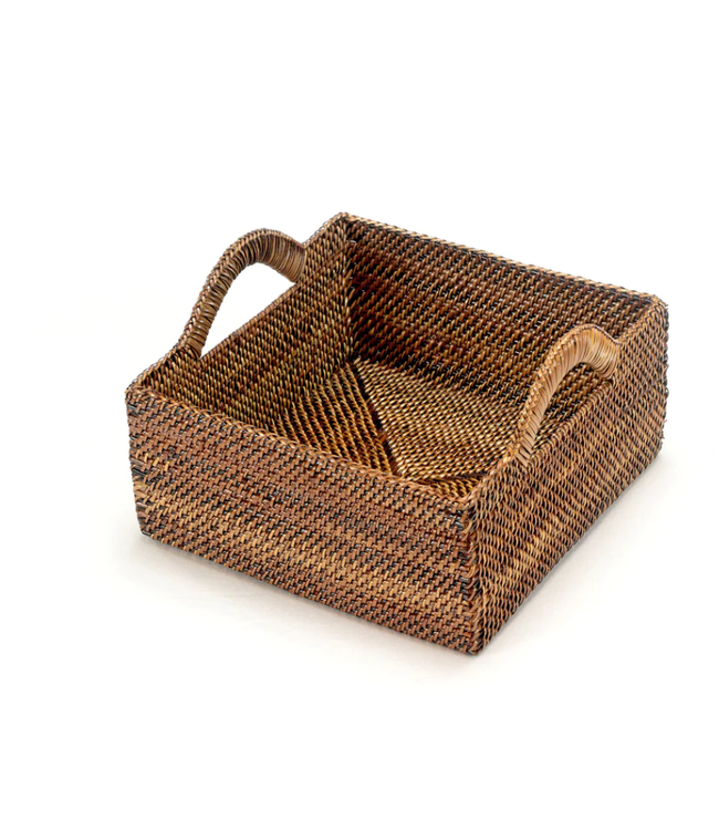 Square Basket with Handles, Large