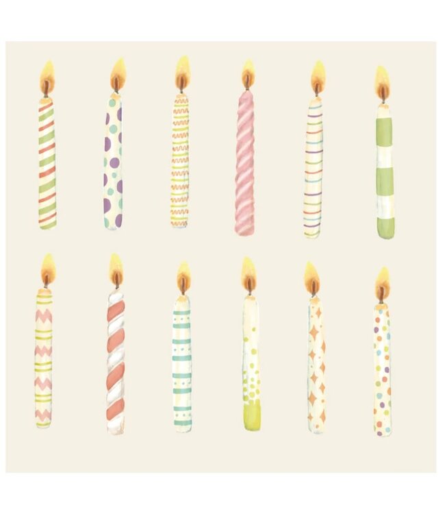 Birthday Candles Cocktail Napkin - pack of 20
