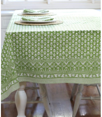 Pacific & Rose Textiles Charlotte Green Tablecloth 60 x 92