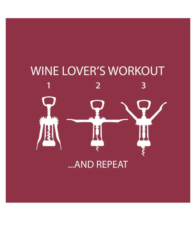 Wine Lover's Workout Beverage Napkin