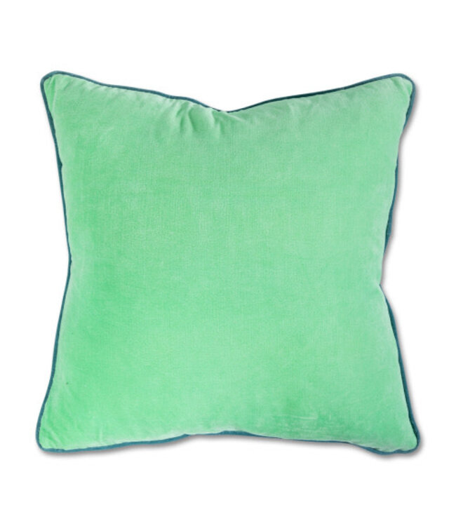 Charliss Velvet Pillow - Mint + Aqua- WITH INSERT