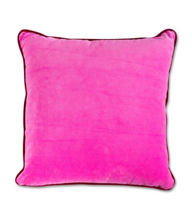 Furbish Charliss Velvet Pillow - Neon Pink + Wine- WITH INSERT
