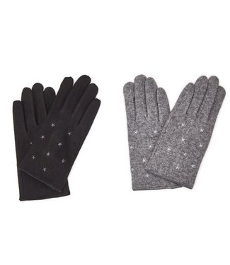 Two's Company Grey Star Embroidery Glove