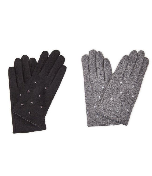 Grey Star Embroidery Glove