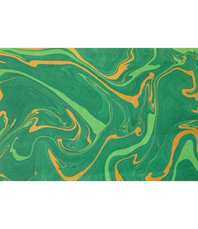 Green & Gold Vein Marbled Placemats - 12 sheets