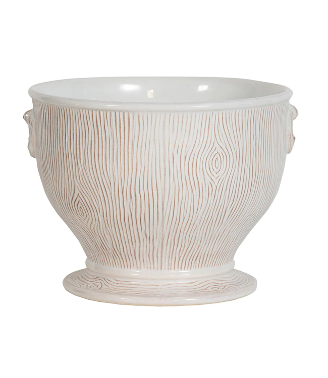 Blenheim Oak 9" Cachepot - Whitewash