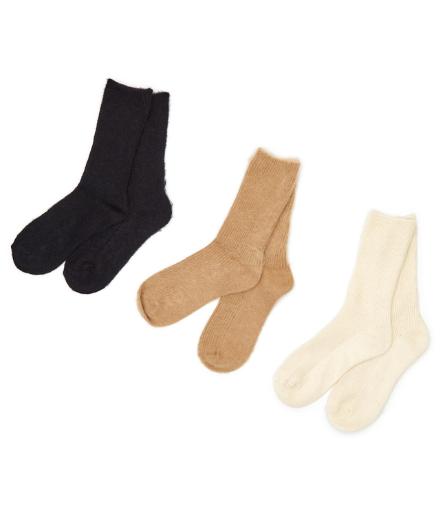 Black Cashmere/Polyester Socks