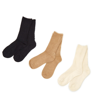 Two's Company Tan Cashmere/Polyester Socks