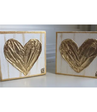 Deceaux Art Gold Heart Painting