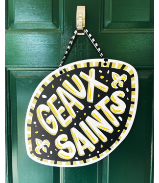 Art By Allie Geaux Saints Door Hanger