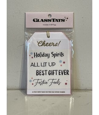 GlassTats Holiday Drink Markers Gift Tag