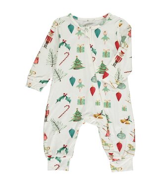 Tickety-Boo Holiday Nutcracker Zipper Romper