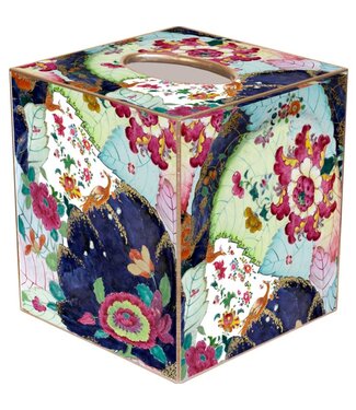 Marye-Kelley Ancient Tobacco Leaf Tissue Box Cover | Paper Mache