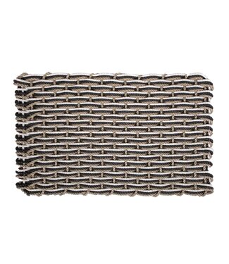 The Rope Co. Large Sand/Charcoal/Pearl Triple Weave Doormat 21'' x 34''
