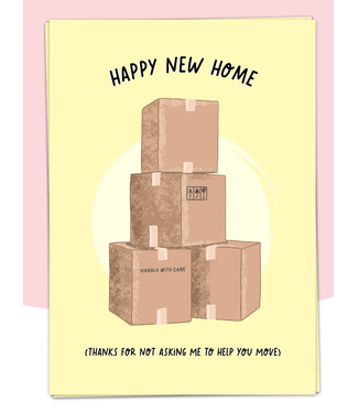 kaart Blanche Happy New Home Greeting Card