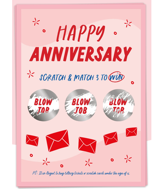 kaart Blanche Scratch Anniversary Greeting Card