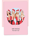 Santa Girls Greeting Card