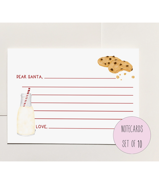 k. Patricia Designs Dear Santa Flat Notecards - Set of 10