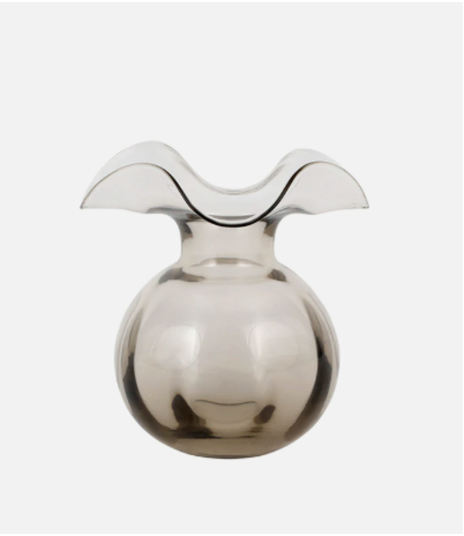 Hibiscus Glass Gray Bud Vase