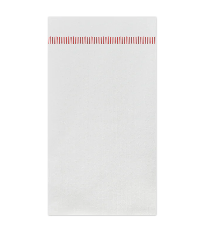 Papersoft Napkins Red Fringe Guest Towels (Pack of 20)