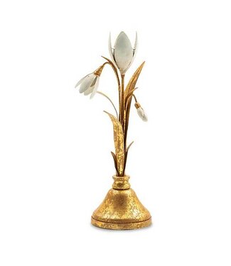 Patience Brewster by Makenzie Childs Snowdrop Candle Holder Short