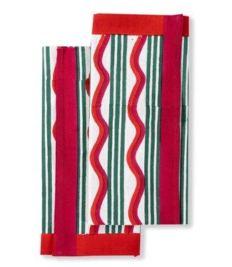 Furbish Holiday Prints Tea Towels, Set of 2