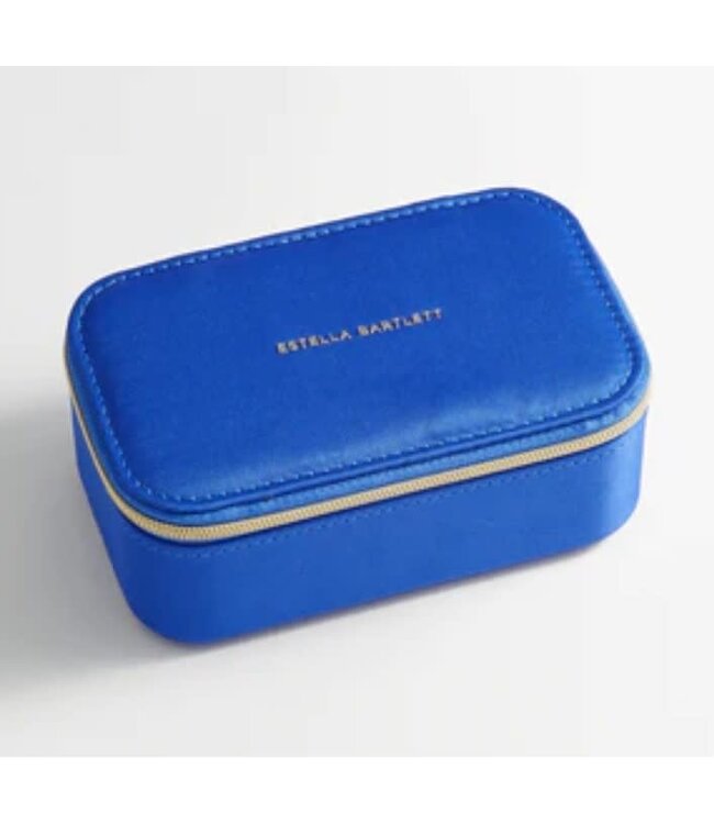 Mini Jewelry Box - Contrast Satin Bright Blue