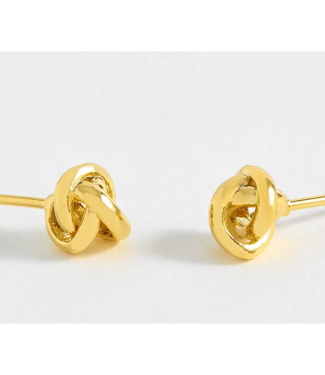 Knot Stud Earrings - Gold Plated