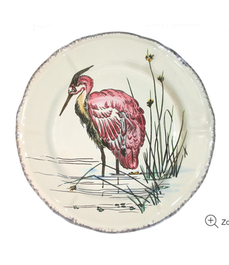 Gien Heron Grands Oiseaux Luncheon Plate