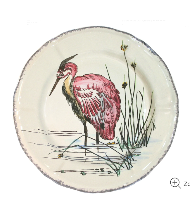 Heron Grands Oiseaux Luncheon Plate