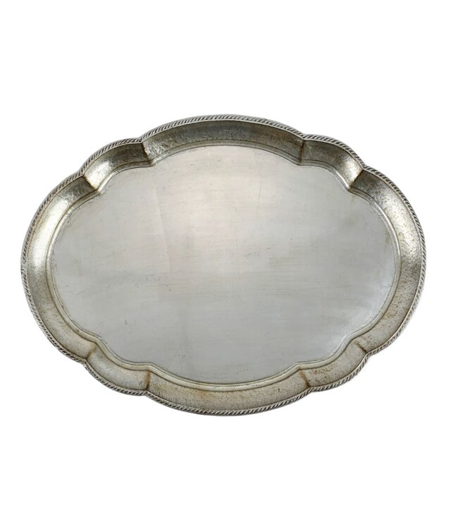 Florentine Wooden Accessories Platinum Large Oval Tray