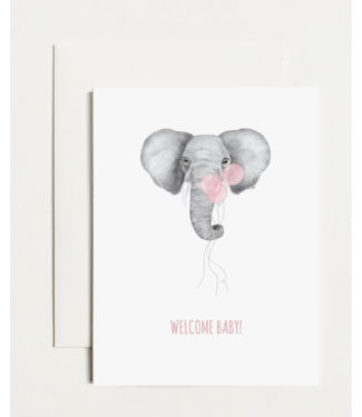 k. Patricia Designs Welcome Baby Elepant - Pink