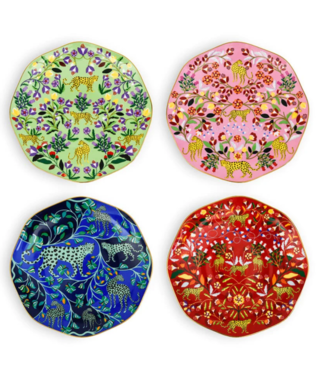 Jessie Zhao New York Leopard Forest Salad Plate - Set of 4