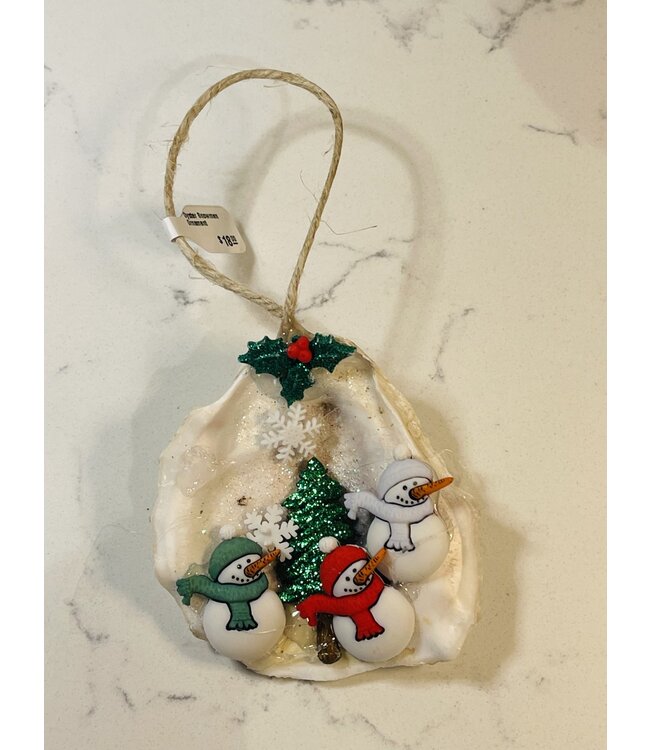 Oyster Snowmen Ornament